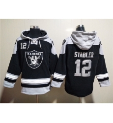 Men Las Vegas Raiders 12 Ken Stabler Black Ageless Must Have Lace Up Pullover Hoodie Men Las Vegas Raiders 12 Ken Stabler Black Ageless Must Have Lace Up Pullover Hoodie