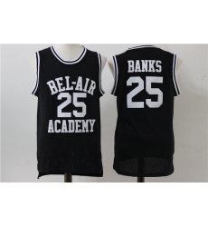 Men Bel Air Academy 25 Carlton Banks Black Stitched Movie Jersey