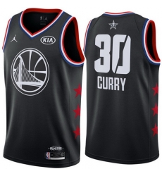 Golden State Warriors 30 Stephen Curry Black 2019 NBA All Star Game Jordan Brand Swingman Jersey