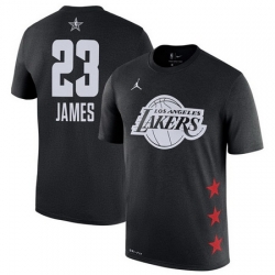 Lakers 23 Lebron James Black 2019 NBA All Star Game Men's T Shirt