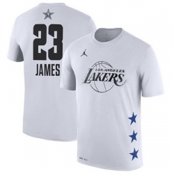 Lakers 23 Lebron James White 2019 NBA All Star Game Men's T Shirt