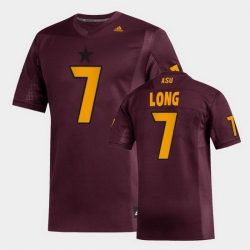 Men Arizona State Sun Devils Ethan Long Replica Maroon Football Jersey