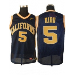 Golden Bears #5 Jason Kidd Blue Basketball Embroidered NCAA Jersey