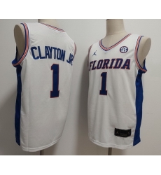 Men Florida Gators #1 Walter Clayton Jr. White Stitched Basketball Classic NCAA Jersey Men Florida Gators #1 Walter Clayton Jr. White Stitched Basketball Classic NCAA Jersey
