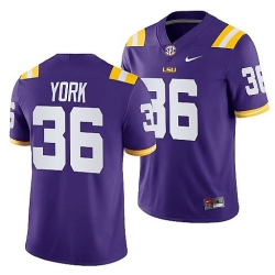 Lsu Tigers Cade York Purple College Football Men Jersey