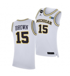 Michigan Wolverines Chaundee Brown 2021 Big Ten Regular Season Champions Blm White Jersey