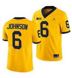 Michigan Wolverines Cornelius Johnson Maize College Football Men Jersey