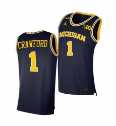 Michigan Wolverines Jamal Crawford Navy Blm Social Justice Jersey