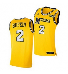 Michigan Wolverines Kobe Bufkin Maize Replica Jersey