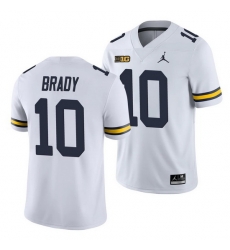 Michigan Wolverines Tom Brady White College Football Men'S Jersey