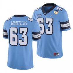 North Carolina Tar Heels Ed Montilus Carolina Blue 2021 Orange Bowl Game Jersey