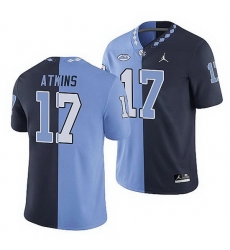 North Carolina Tar Heels Grayson Atkins College Football Navy Blue Split Edition Game Jersey