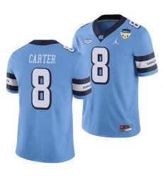 North Carolina Tar Heels Michael Carter Carolina Blue 2021 Orange Bowl Game Jersey