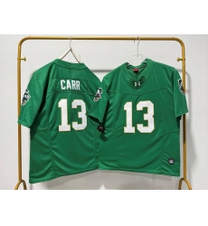 Men Notre Dame Fighting Irish 13 CJ Carr Green F U S E Stitched Jersey