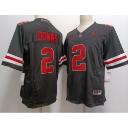 Men Ohio State Buckeyes Caleb Downs #2 Black F U S E Stitched NCAA Football Jersey