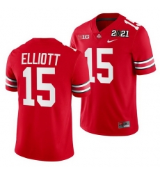 Ohio State Buckeyes Ezekiel Elliott Scarlet 2021 Sugar Bowl Champions College Football Playoff College Football Playoff Jersey