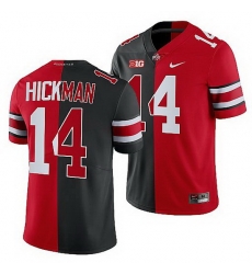 Ohio State Buckeyes Ronnie Hickman Scarlet Black Split Edition Men Jersey