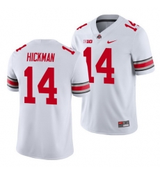 Ohio State Buckeyes Ronnie Hickman White Game Men'S Jersey