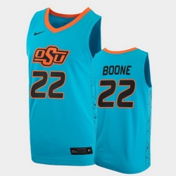 Men Oklahoma State Cowboys Kalib Boone College Basketball Blue Jersey