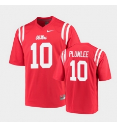 Men Ole Miss Rebels John Rhys Plumlee College Football Red Game Jersey