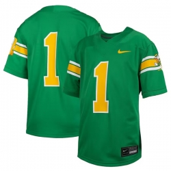 Men Oregon Ducks 1 Green Stitched Jersey