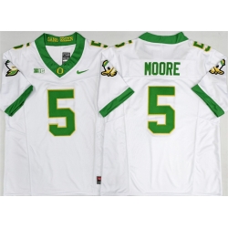 Men Oregon Ducks 5 Dakorien Moore White 2026 F U S E  Stitched Jersey