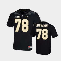 Men Purdue Boilermakers Grant Hermanns Game Football Black Jersey