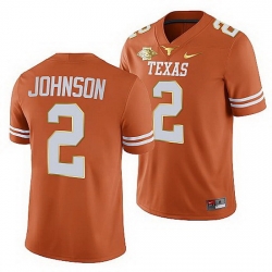 Texas Longhorns Roschon Johnson Orange 2021 Red River Showdown Men Jersey