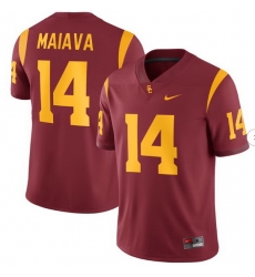 Men's Nike Jayden Maiava Cardinal USC Trojans Game Football Jersey