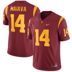 Men's Nike Jayden Maiava Cardinal USC Trojans Game Football Jersey