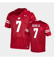 Men Wisconsin Badgers Danny Davis Iii Premier Red Football Jersey