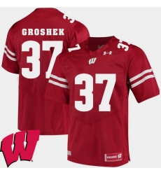 Men Wisconsin Badgers Garrett Groshek Red Alumni Football Game Ncaa 2018 Jersey