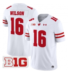 Men Youth Wisconsin Badgers 16 Russell Wilson White 2024 Vapor Limited Jersey All Stitched Men Youth Wisconsin Badgers 16 Russell Wilson White 2024 Vapor Limited Jersey All Stitched