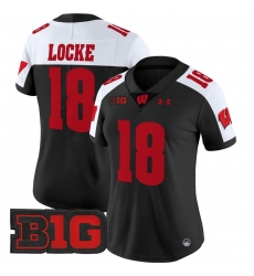 Women Wisconsin Badgers 18 Braedyn Locke Black Alternate 2024 Vapor Limited Jersey All Stitched Women Wisconsin Badgers 18 Braedyn Locke Black Alternate 2024 Vapor Limited Jersey All Stitched