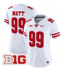 Women Wisconsin Badgers 99 J J Watt White 2024 Vapor Limited Jersey All Stitched Women Wisconsin Badgers 99 J J Watt White 2024 Vapor Limited Jersey All Stitched
