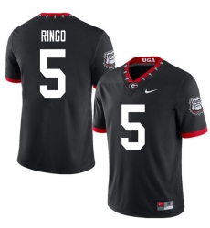 2020 Men #5 Kelee Ringo Georgia Bulldogs Mascot 100th Anniversary College Football Jerseys Sale-Blac