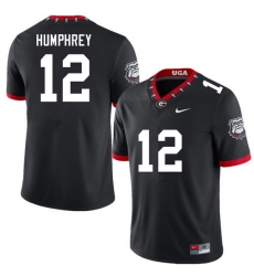 Men #12 Julian Humphrey Georgia Bulldogs College Football Jerseys Sale-100th Anniversary