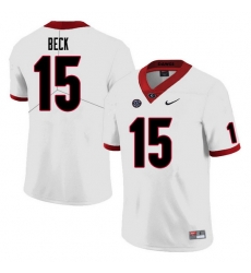 Men #15 Carson Beck Georgia Bulldogs College Football Jerseys Sale-White