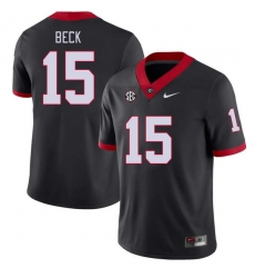 Men #15 Carson Beck Georgia Bulldogs College Football Jerseys Stitched-Black