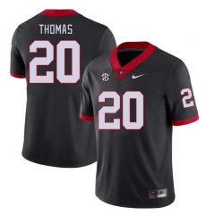 Men #20 JaCorey Thomas Georgia Bulldogs College Football Jerseys Stitched-Black