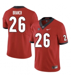 Men #26 Daran Branch Georgia Bulldogs College Football Jerseys Sale-Red