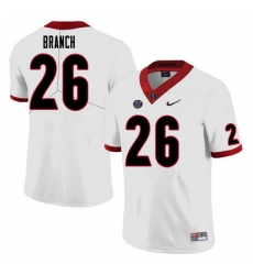 Men #26 Daran Branch Georgia Bulldogs College Football Jerseys Sale-White