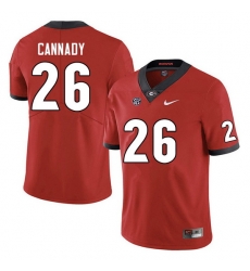 Men #26 Jehlen Cannady Georgia Bulldogs College Football Jerseys Sale-Red Anniversary