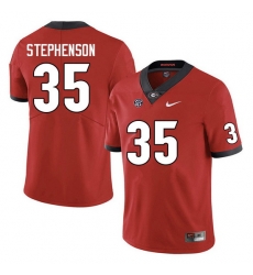 Men #35 Lorenzo Stephenson Georgia Bulldogs College Football Jerseys Sale-Red Anniversary