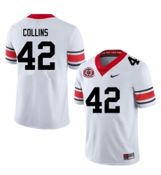 Men #42 Graham Collins Georgia Bulldogs College Football Jerseys Sale-40th Anniversary