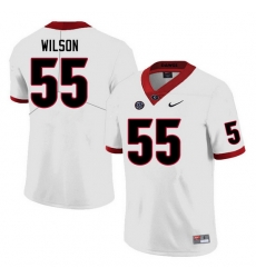 Men #55 Jared Wilson Georgia Bulldogs College Football Jerseys Sale-White