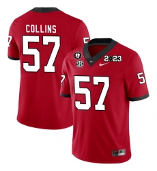 Men #57 Luke Collins Georgia Bulldogs 2022-23 CTP National Championship Football Jerseys