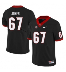 Men #67 Caleb Jones Georgia Bulldogs College Football Jerseys Sale-Black