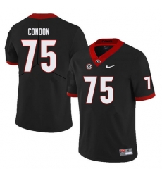 Men #75 Owen Condon Georgia Bulldogs College Football Jerseys Sale-Black