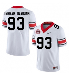 Men #93 Tyrion Ingram-Dawkins Georgia Bulldogs Nationals Champions 40th Anniversary College Football